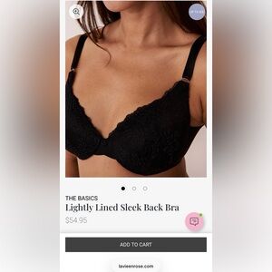 Sleek Back Bra Lightly Lined 34B